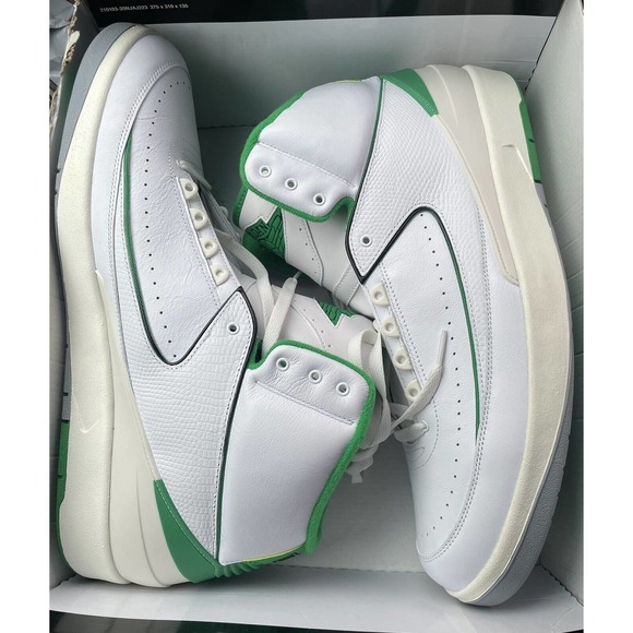 Size 18 Jordan 2 Retro Lucky Green Nike Air Jordan II Celtics DR8884-103 NO LID main image 4